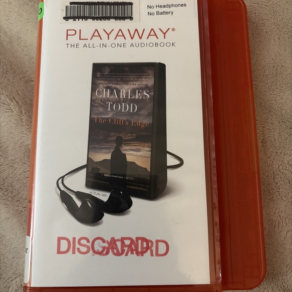 Playaway Audiobook Audiobook Ex Library Charles Todd The Cliffs Edge